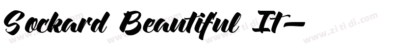 Sockard Beautiful It字体转换